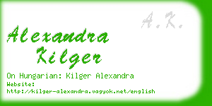 alexandra kilger business card